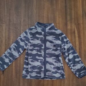 NWOT OshKosh B'gosh Boy's Gray Camouflage Full Zip Hoodie - Size 7